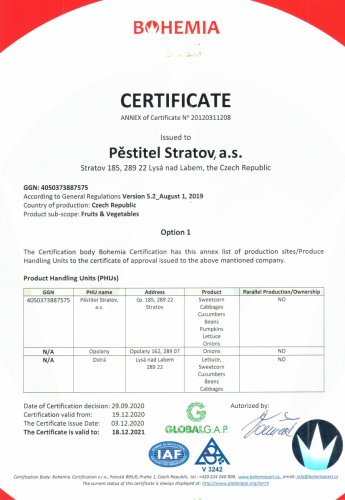 Pestitel Stratov - certifikat GlobalGap_2