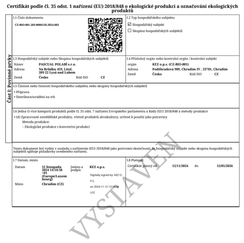 CERT PP BIO 001-1